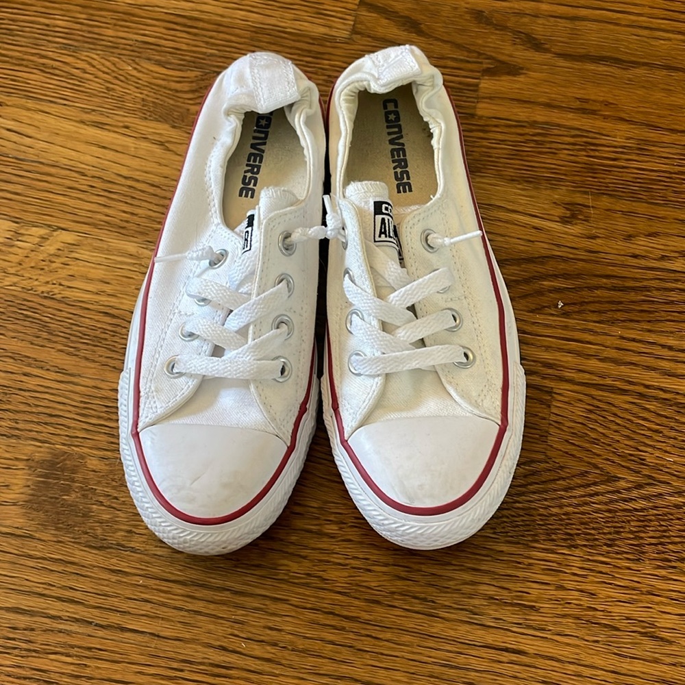 Women’s white slide on converse size 7.5